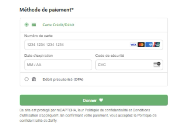 Mode de paiement